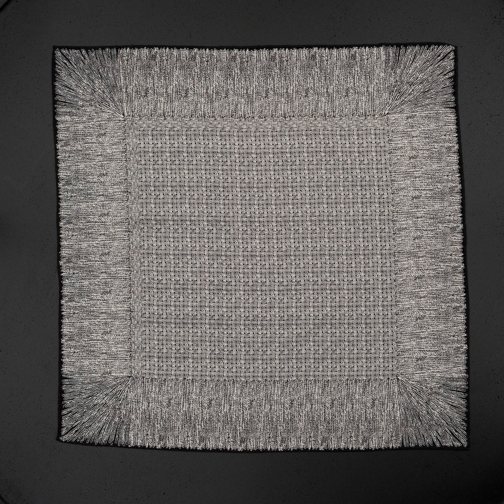 KAIYI 70x70CM Silk-Wool Scarf in Abstract Print for Women Fashion and Gift (SW65-04)