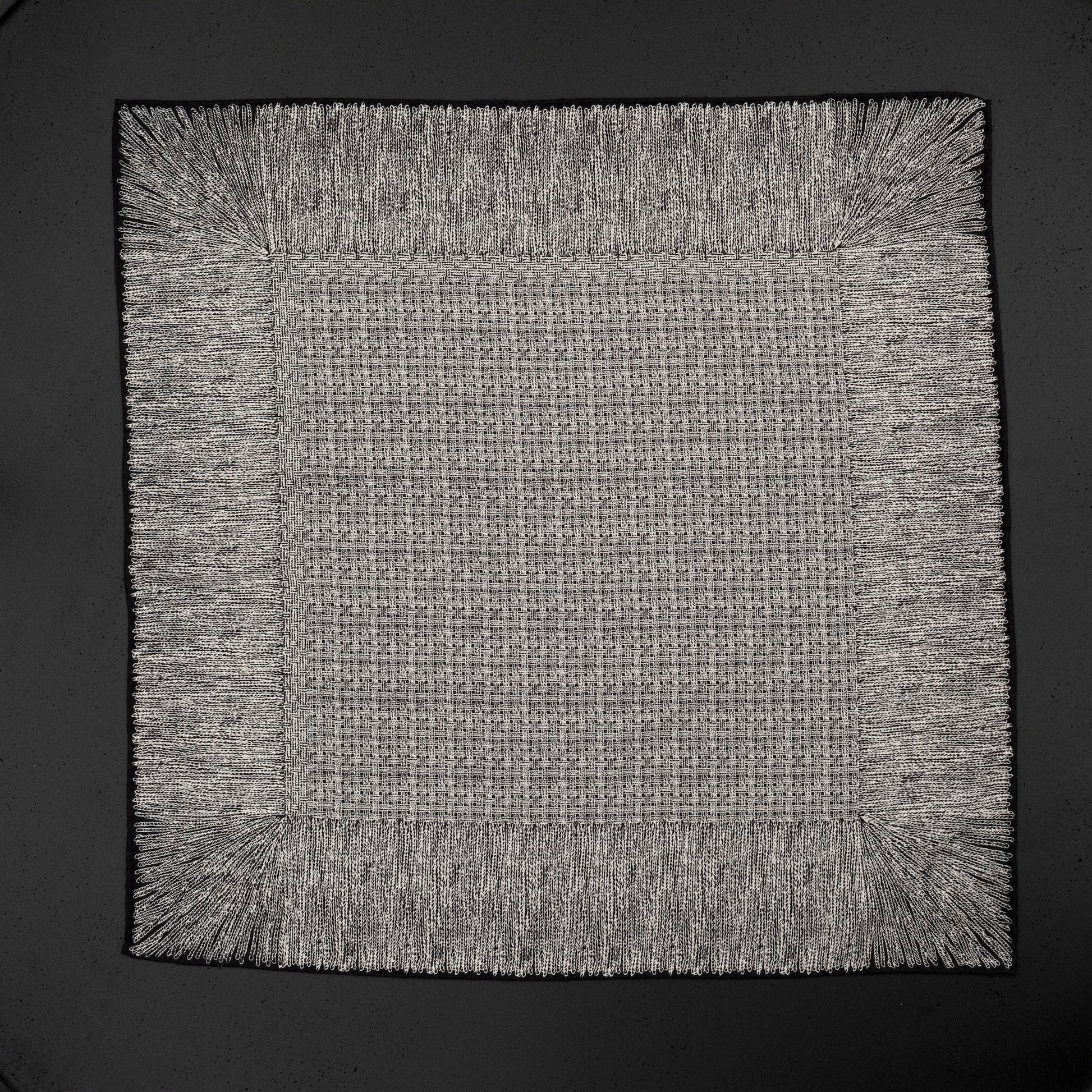 KAIYI 70x70CM Silk-Wool Scarf in Abstract Print for Women Fashion and Gift (SW65-04)