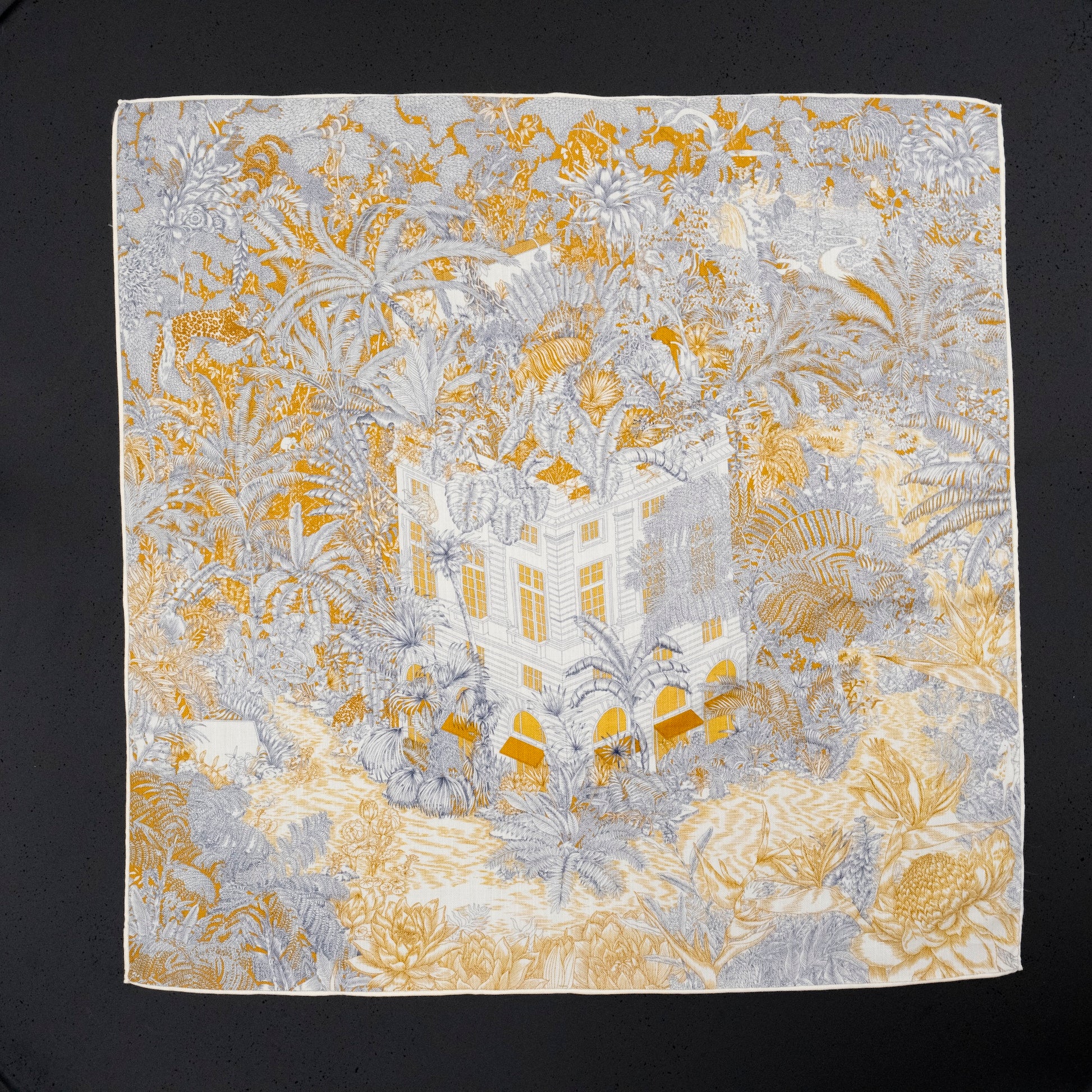 KAIYI 70x70CM Silk-Wool Scarf in Luxurious Print for Women Fashion and Gift (SW65-06)