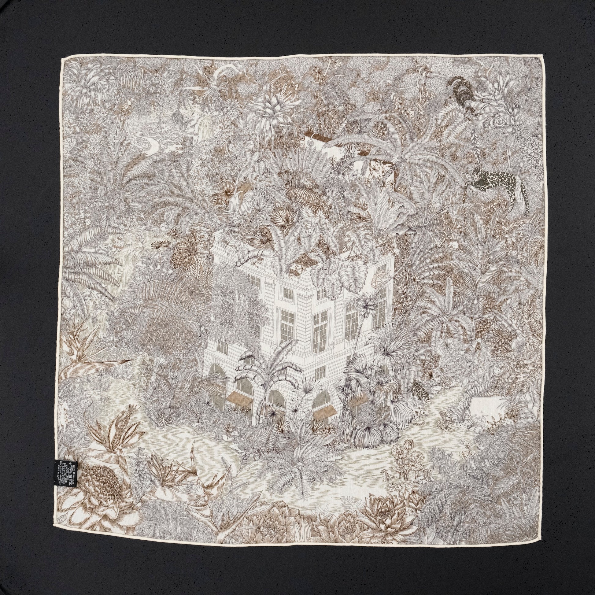 KAIYI 70x70CM Silk-Wool Scarf in Luxurious Print for Women Fashion and Gift (SW65-06)