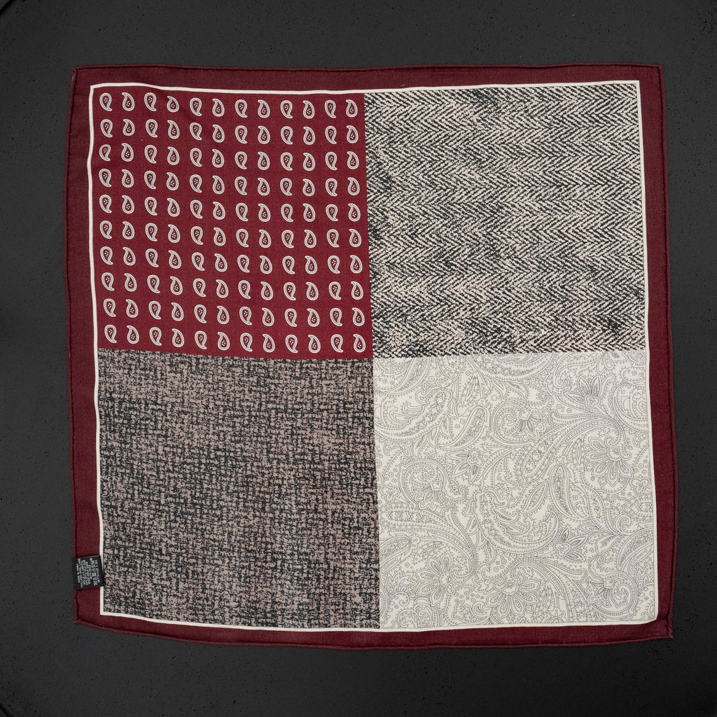 KAIYI 70x70CM Silk-Wool Scarf in Abstract Print for Women Fashion and Gift (SW65-07)