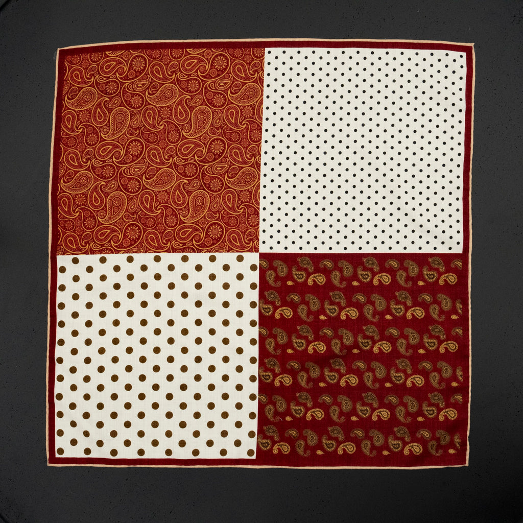 KAIYI 70x70CM Silk-Wool Scarf in Abstract Print for Women Fashion and Gift (SW65-08)