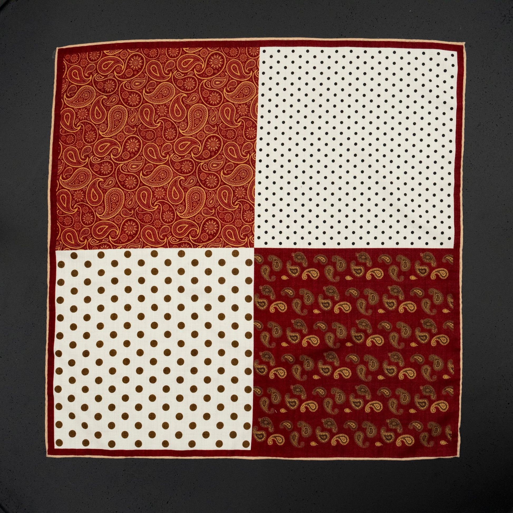 KAIYI 70x70CM Silk-Wool Scarf in Abstract Print for Women Fashion and Gift (SW65-08)
