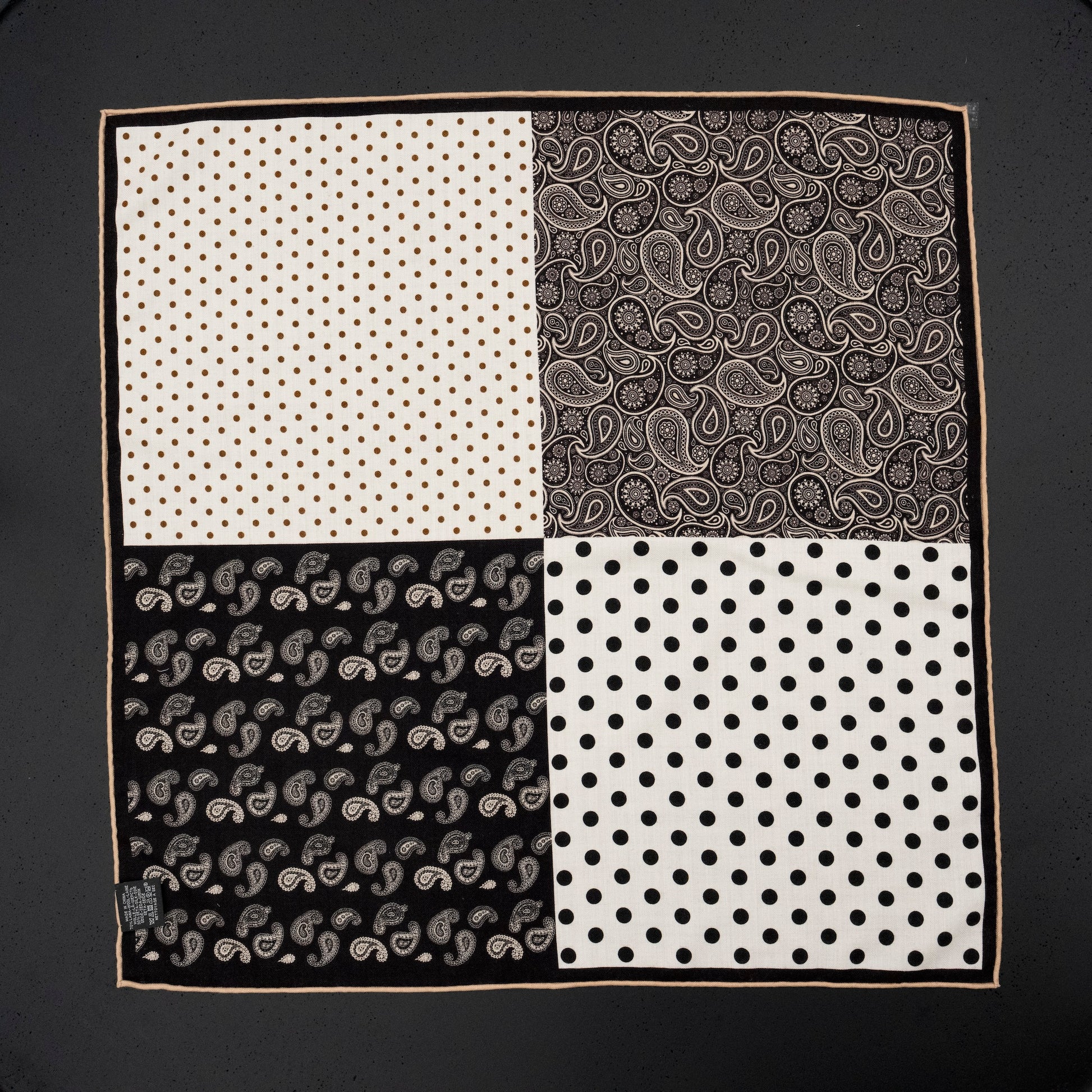 KAIYI 70x70CM Silk-Wool Scarf in Abstract Print for Women Fashion and Gift (SW65-08)