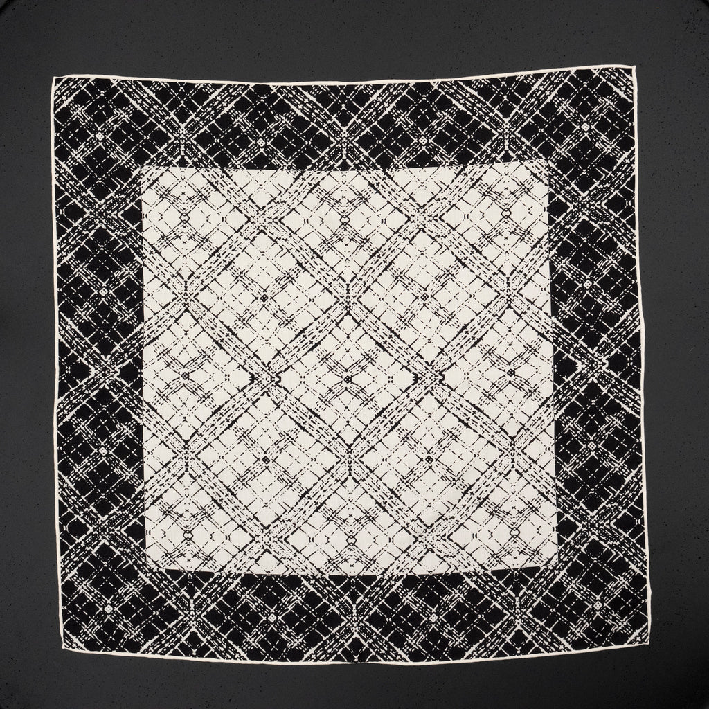 KAIYI 70x70CM Silk-Wool Scarf in Abstract Print for Women Fashion and Gift (SW65-10)