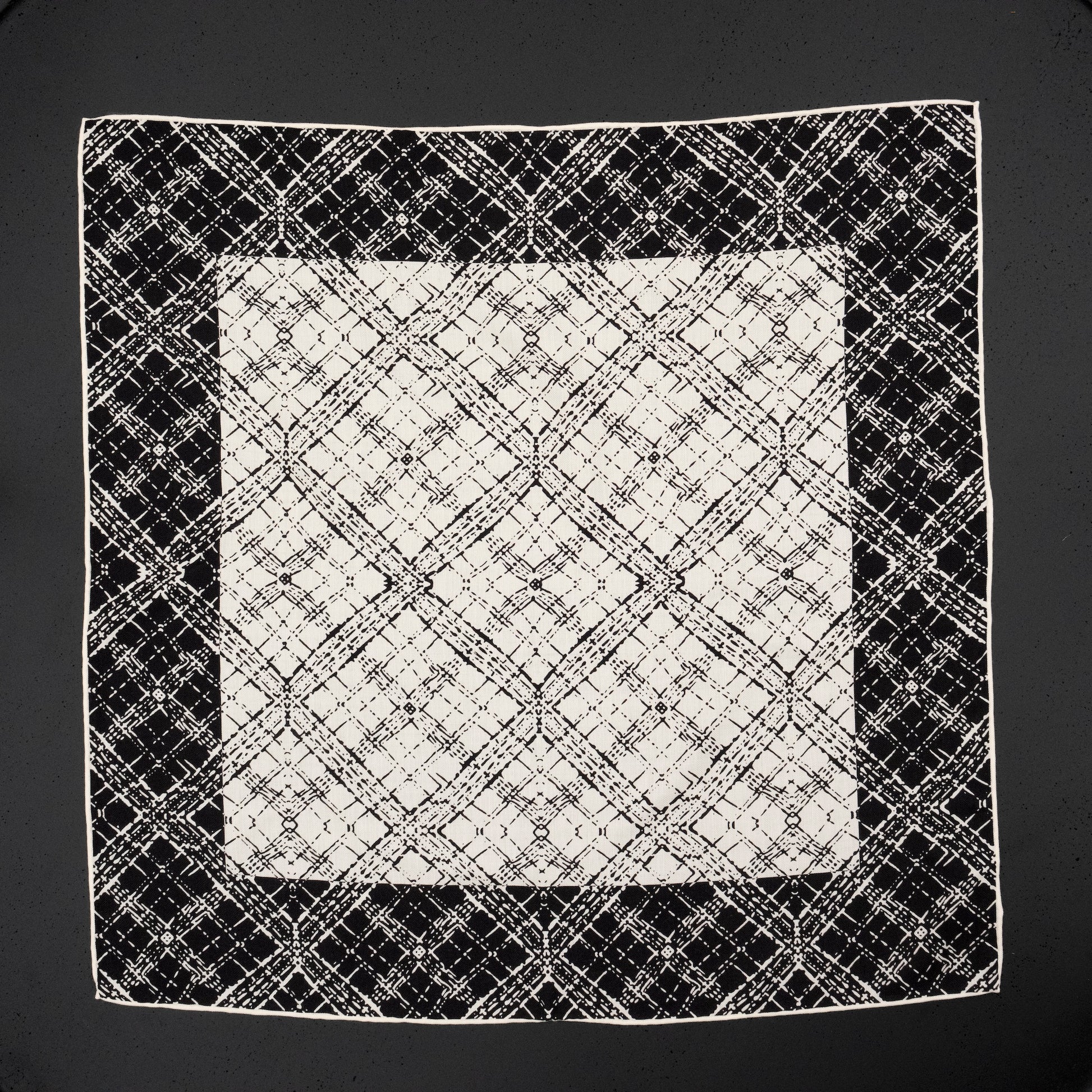 KAIYI 70x70CM Silk-Wool Scarf in Abstract Print for Women Fashion and Gift (SW65-10)