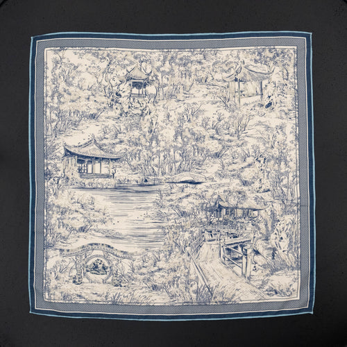 KAIYI 70x70CM Silk-Wool Scarf in Luxurious Print for Women Fashion and Gift (SW65-12)