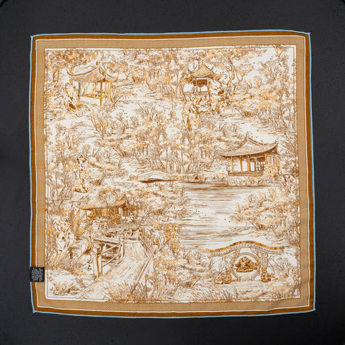KAIYI 70x70CM Silk-Wool Scarf in Luxurious Print for Women Fashion and Gift (SW65-12)