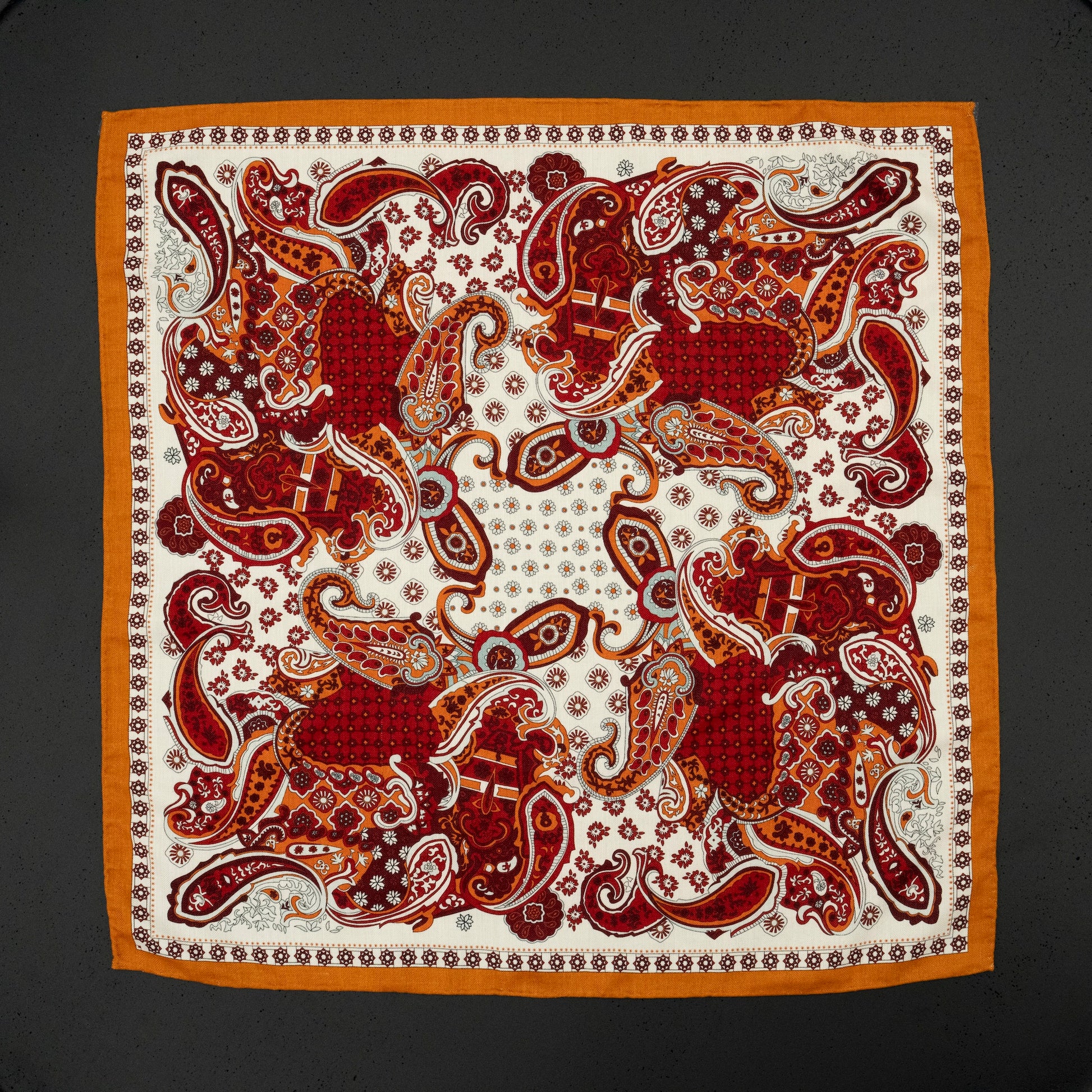 KAIYI 70x70CM Silk-Wool Scarf in Abstract Print for Women Fashion and Gift (SW65-14)