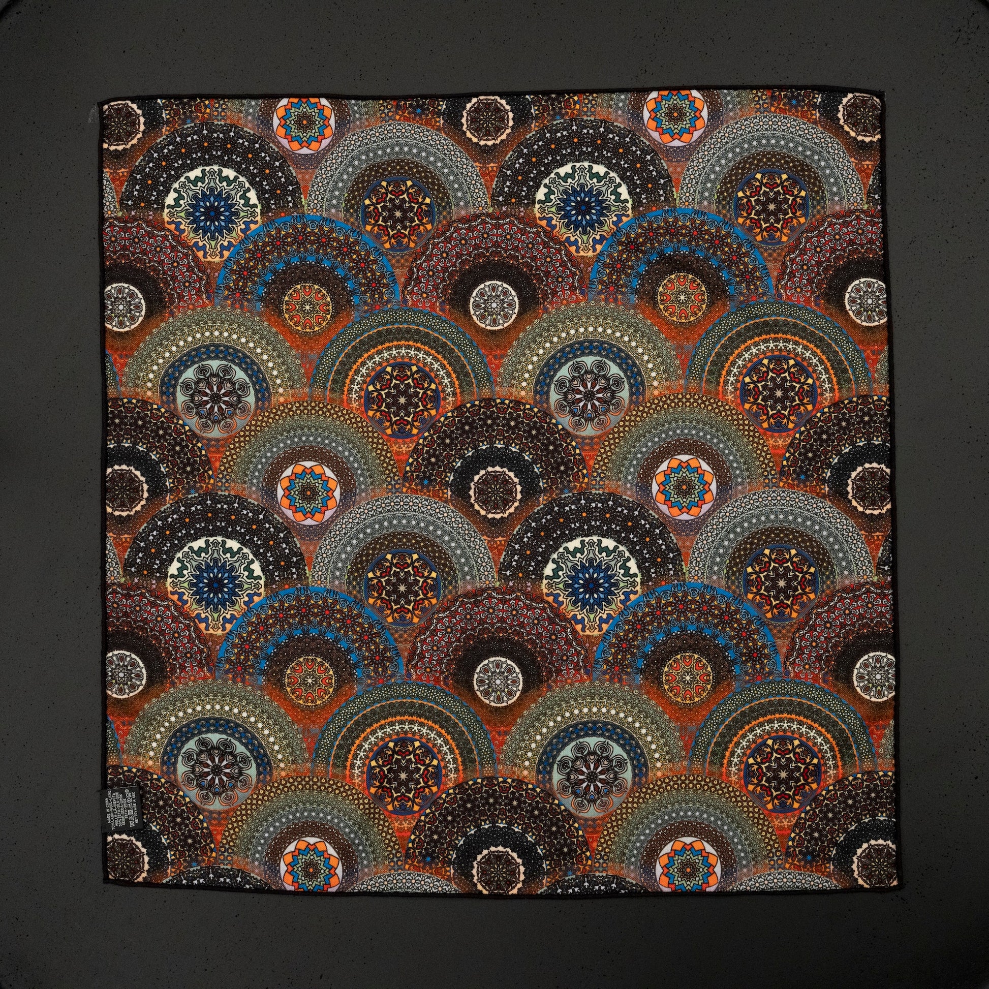 KAIYI 70x70CM Silk-Wool Scarf in Abstract Print for Women Fashion and Gift (SW65-15)