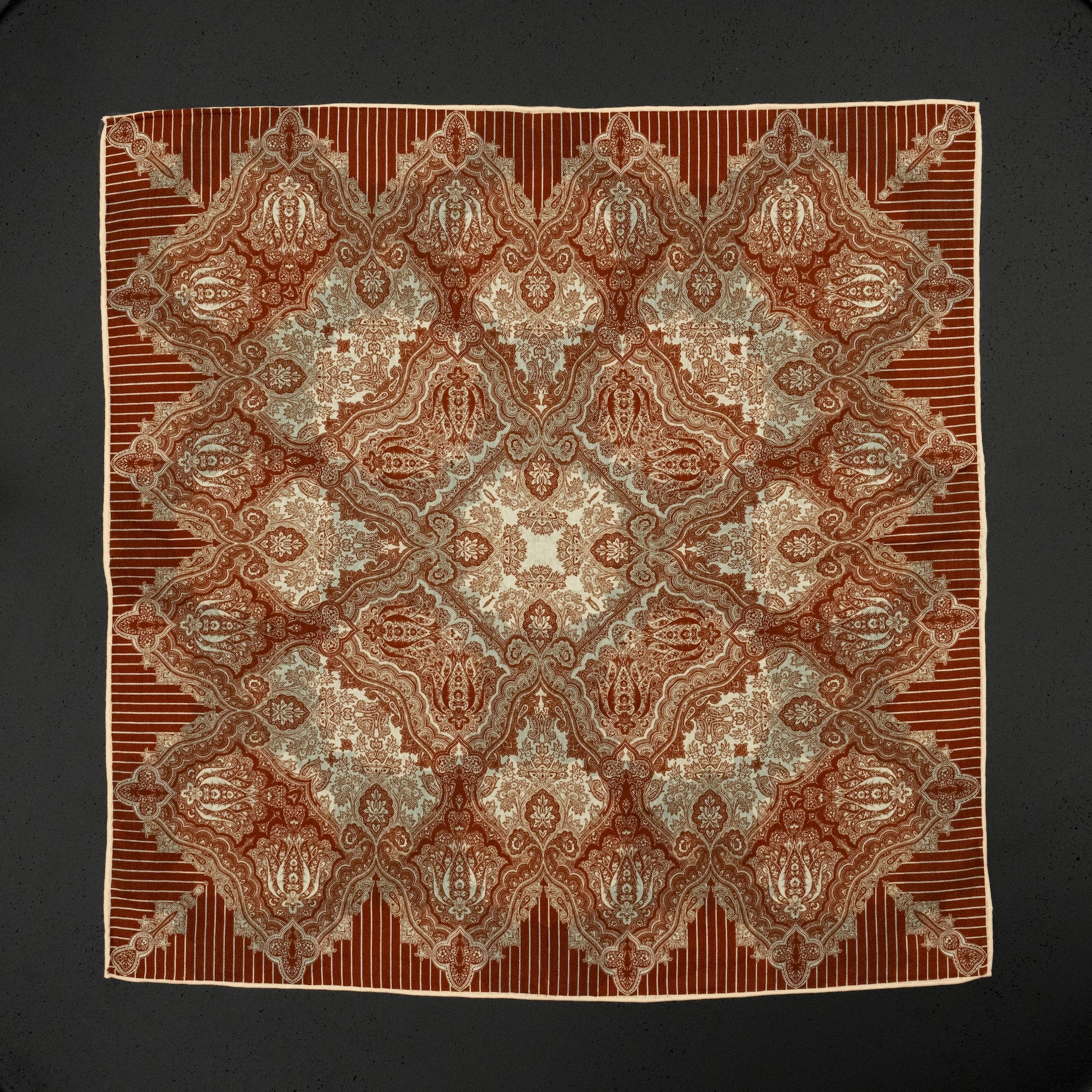 KAIYI 70x70CM Silk-Wool Scarf in Abstract Print for Women Fashion and Gift (SW65-19)