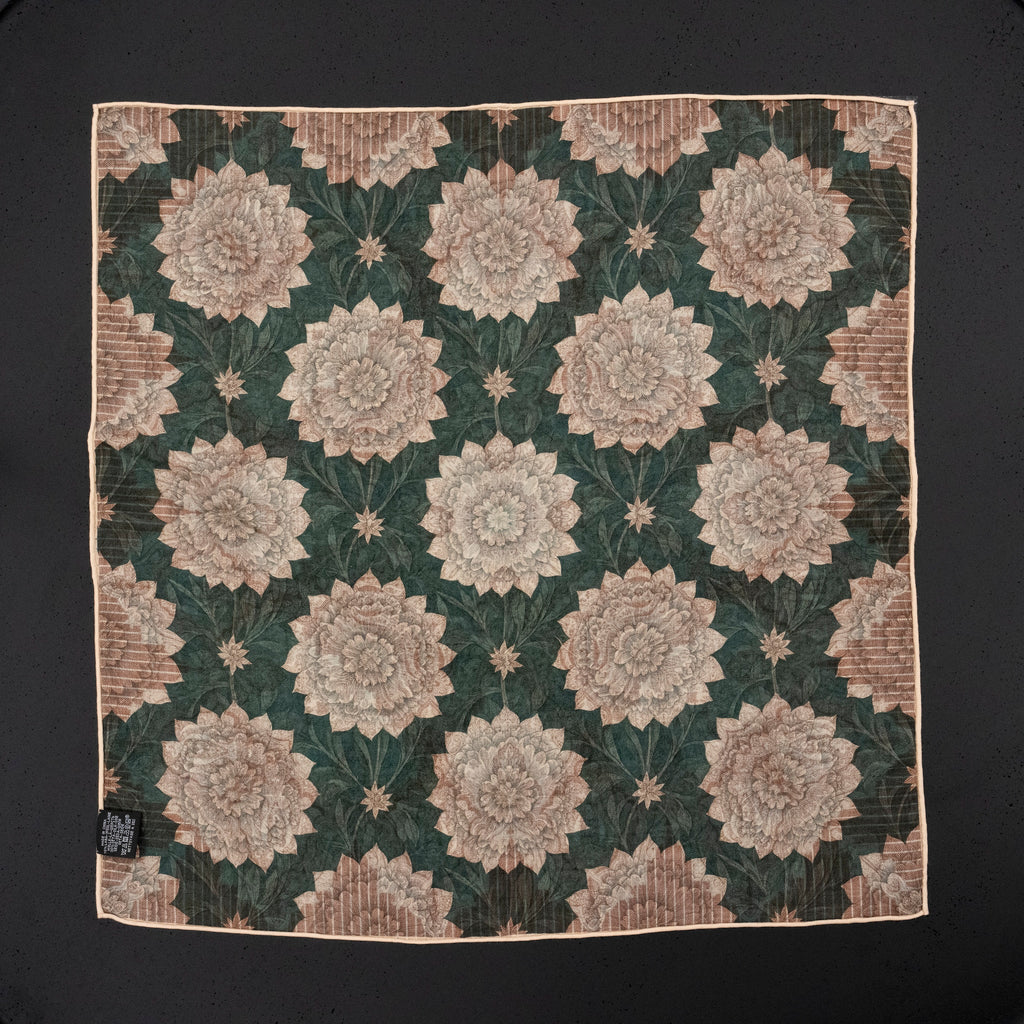 KAIYI 70x70CM Silk-Wool Scarf in Abstract Print for Women Fashion and Gift (SW65-19)