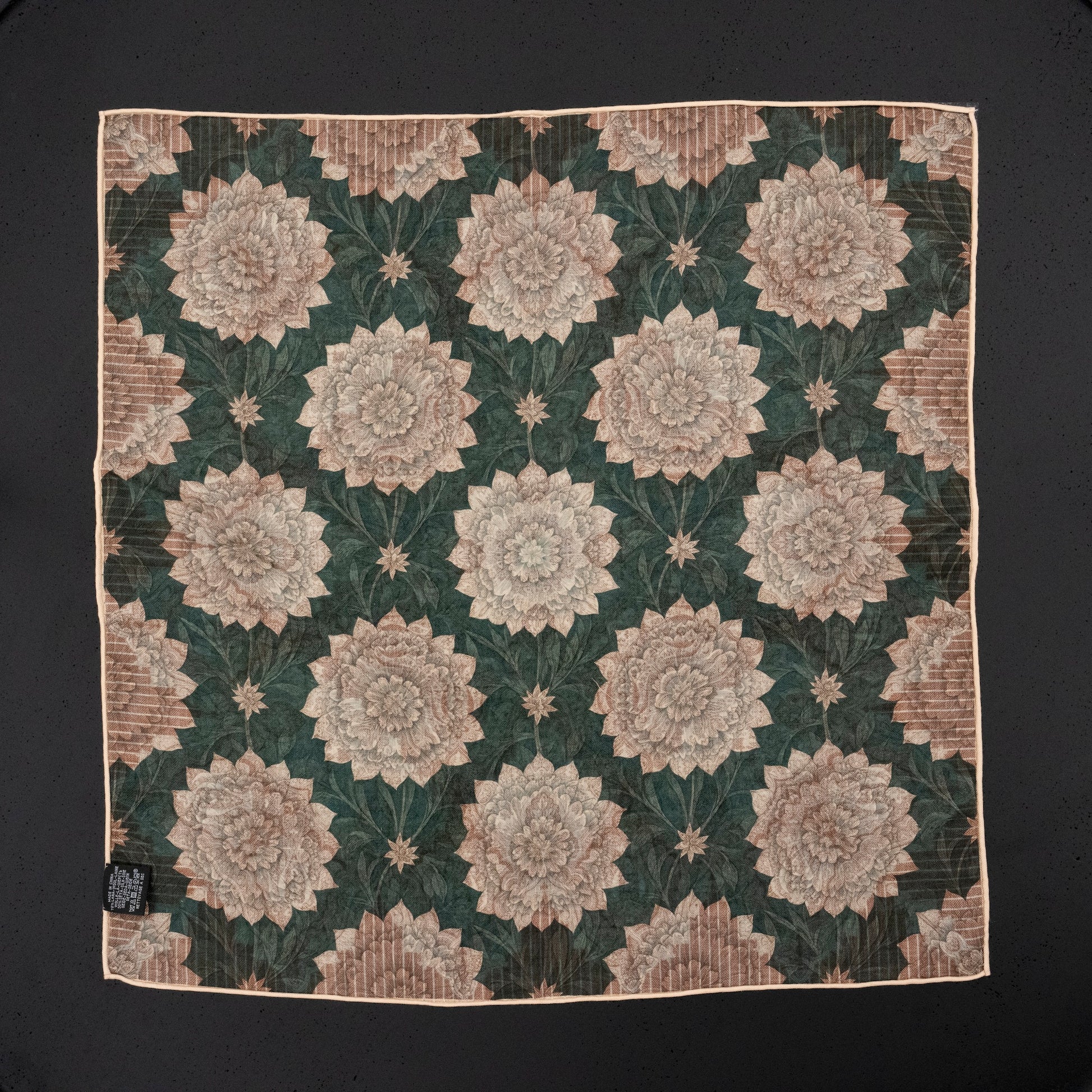 KAIYI 70x70CM Silk-Wool Scarf in Abstract Print for Women Fashion and Gift (SW65-19)