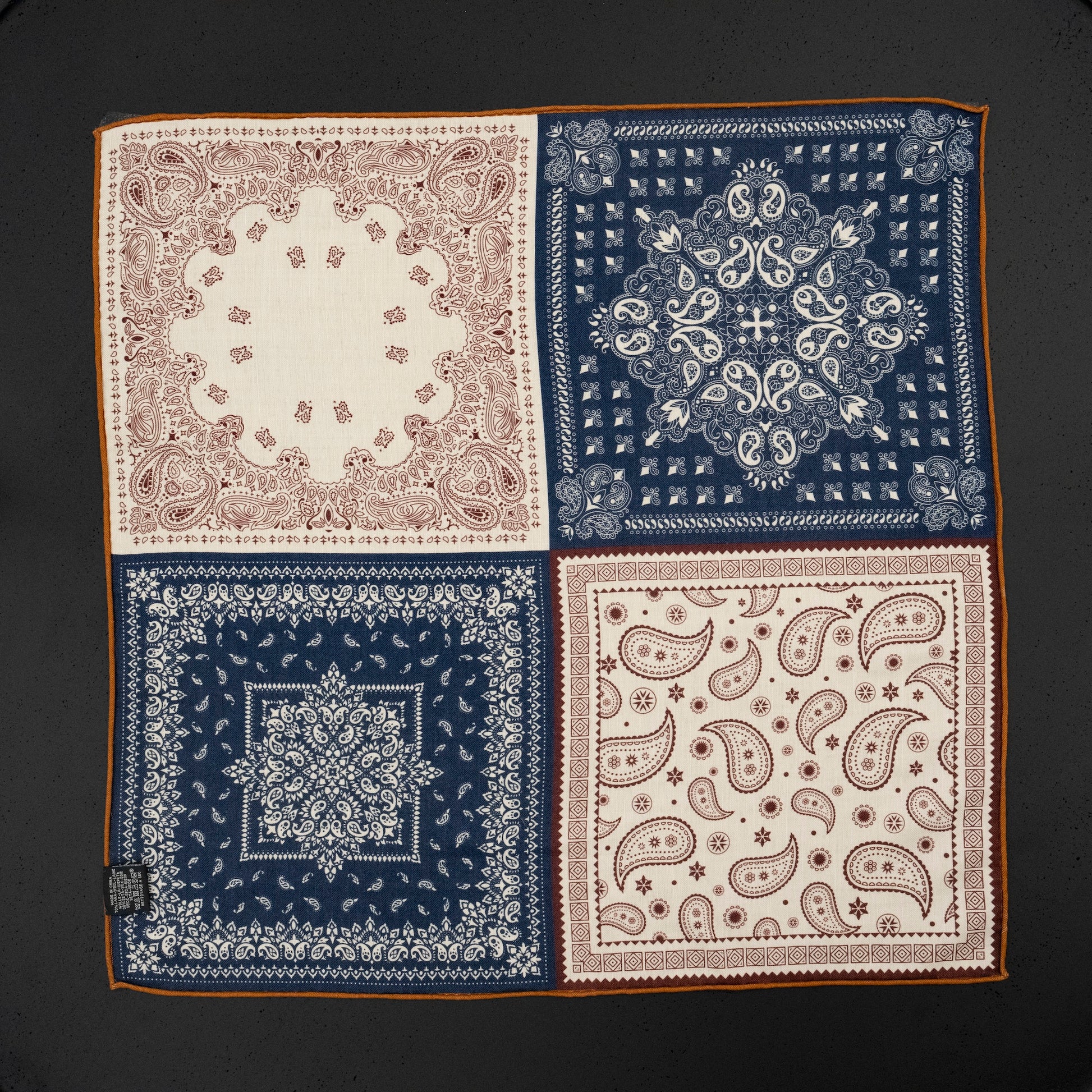 KAIYI 70x70CM Silk-Wool Scarf in Abstract Print for Women Fashion and Gift (SW65-21)