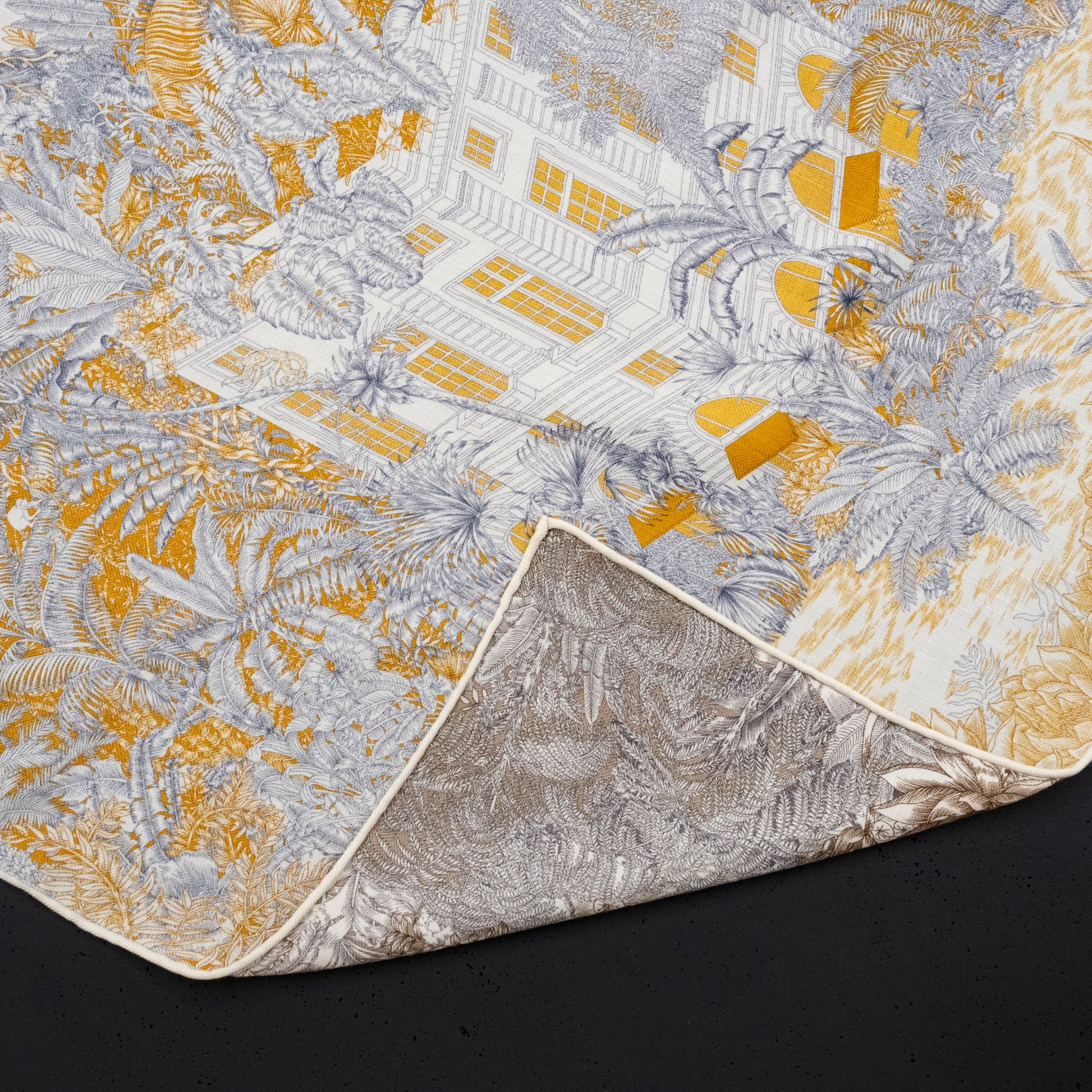 KAIYI 70x70CM Silk-Wool Scarf in Luxurious Print for Women Fashion and Gift (SW65-06)