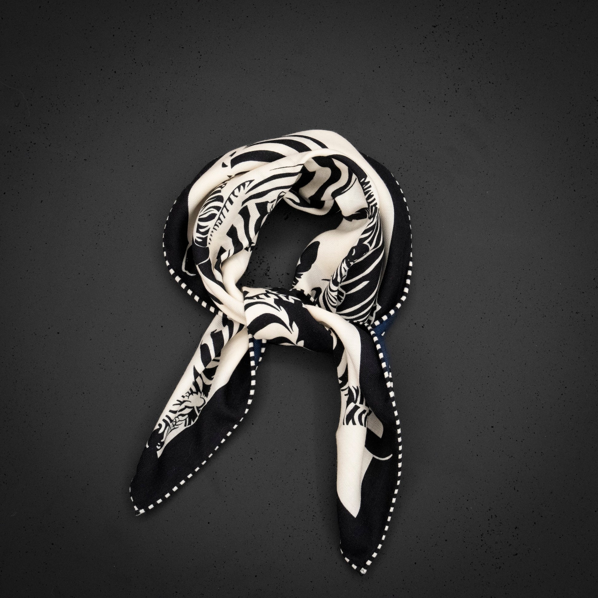 KAIYI 70x70CM Silk-Wool Scarf in Animal Print for Women Fashion and Gift (SW65-02)