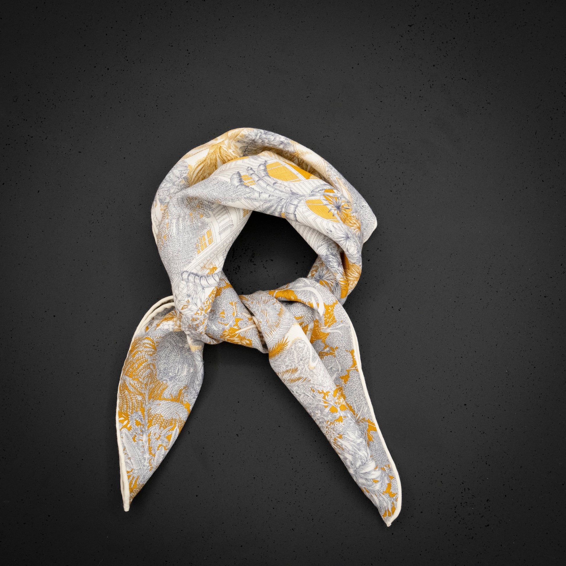 KAIYI 70x70CM Silk-Wool Scarf in Luxurious Print for Women Fashion and Gift (SW65-06)