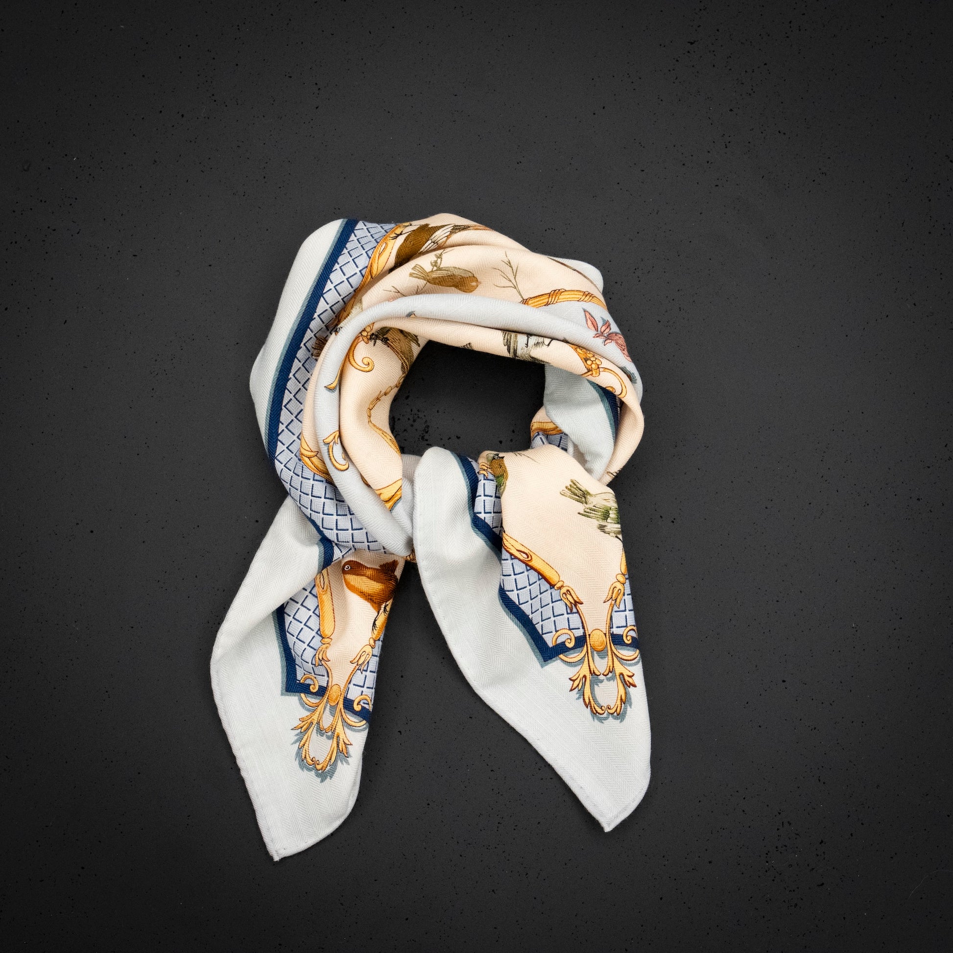 KAIYI 70x70CM Silk-Wool Scarf in Luxurious Print for Women Fashion and Gift (SW65-11)