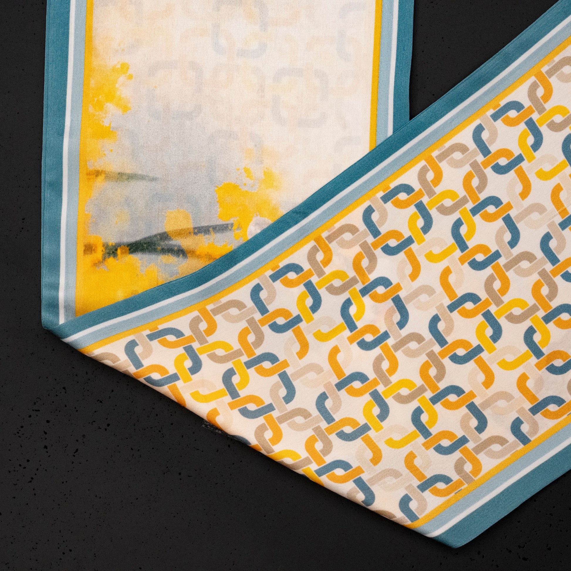 KAIYI 17x150CM 100% Pure Silk Scarf in Floral Print for Women Fashion and Gift (SU08)