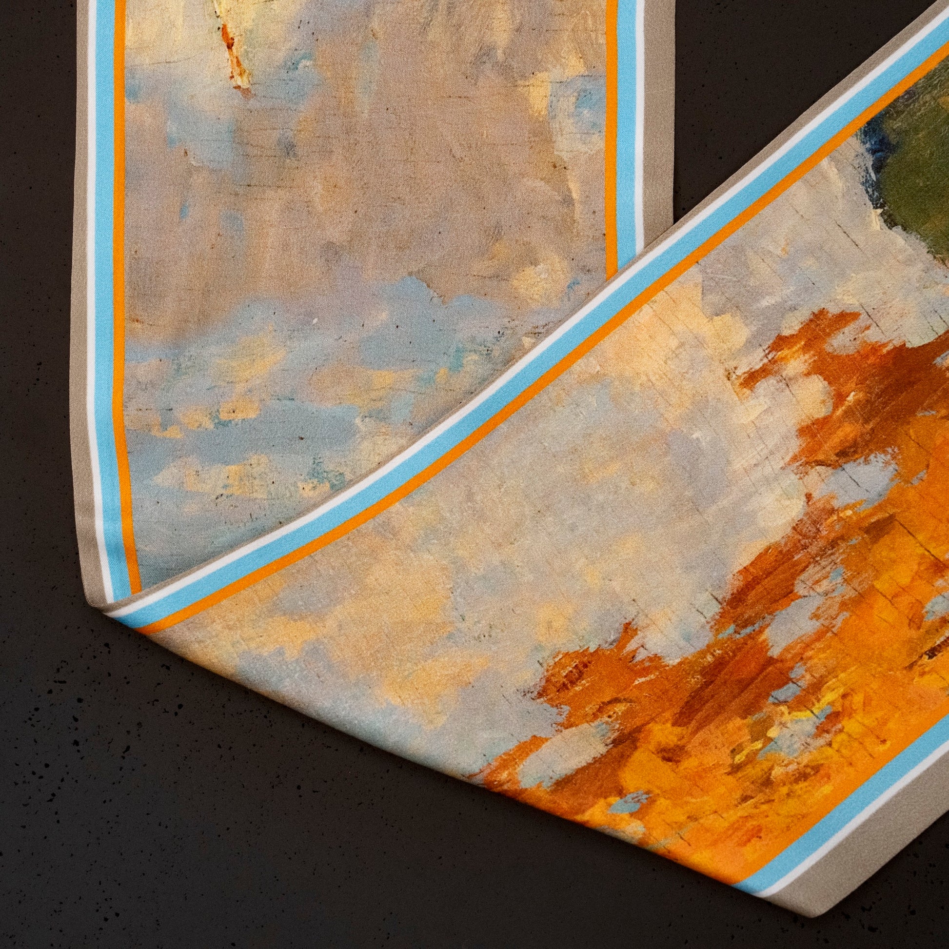 KAIYI 17x150CM 100% Pure Silk Scarf in Oil Print for Women Fashion and Gift (SU07)