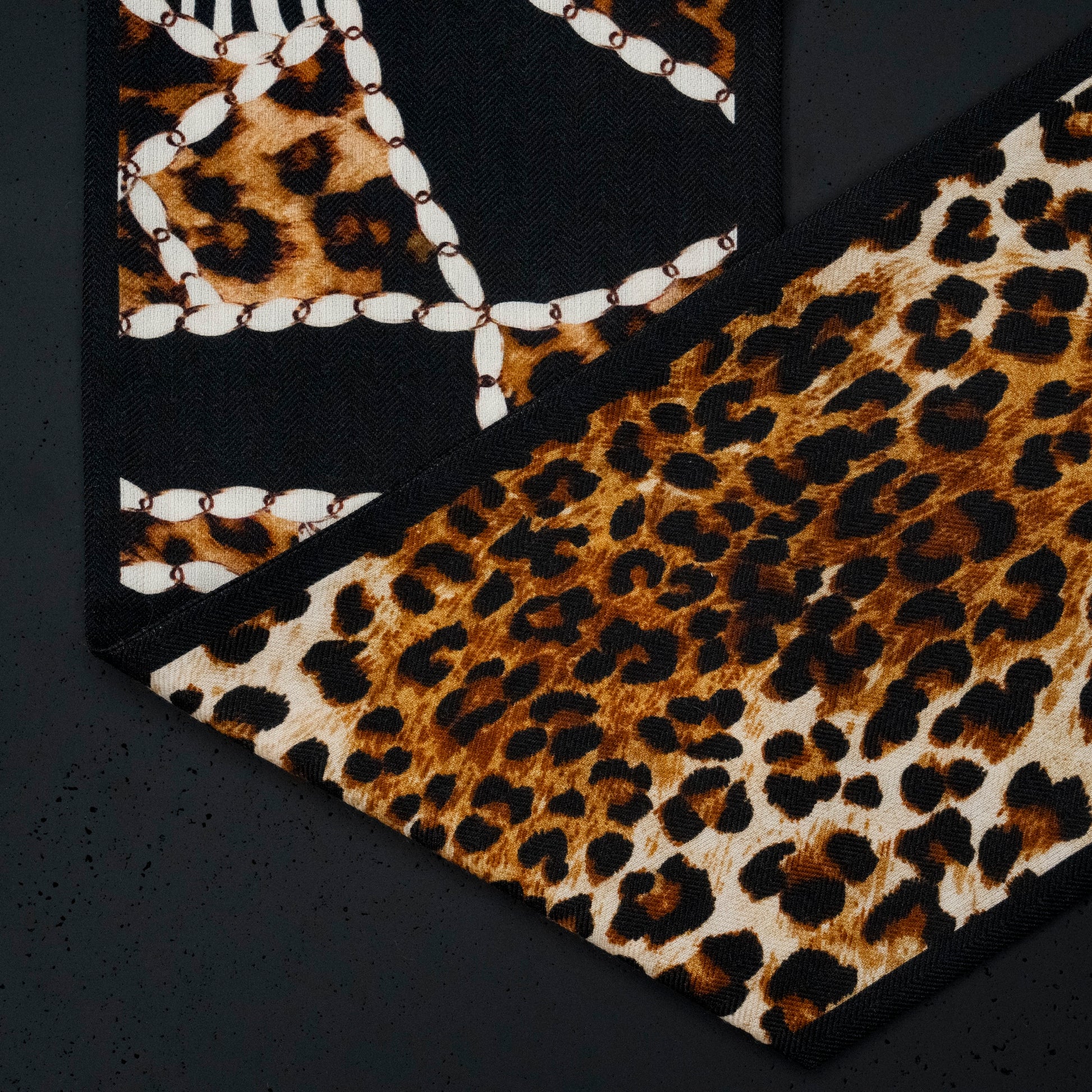 KAIYI 15x150CM Silk-Wool Scarf in Double-Sided Luxurious Print for Women Fashion and Gift (SW15-02)
