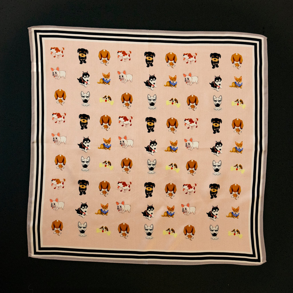 KAIYI 53x53CM 100% Pure Silk Scarf for Women Fashion and Gift (Cute10)