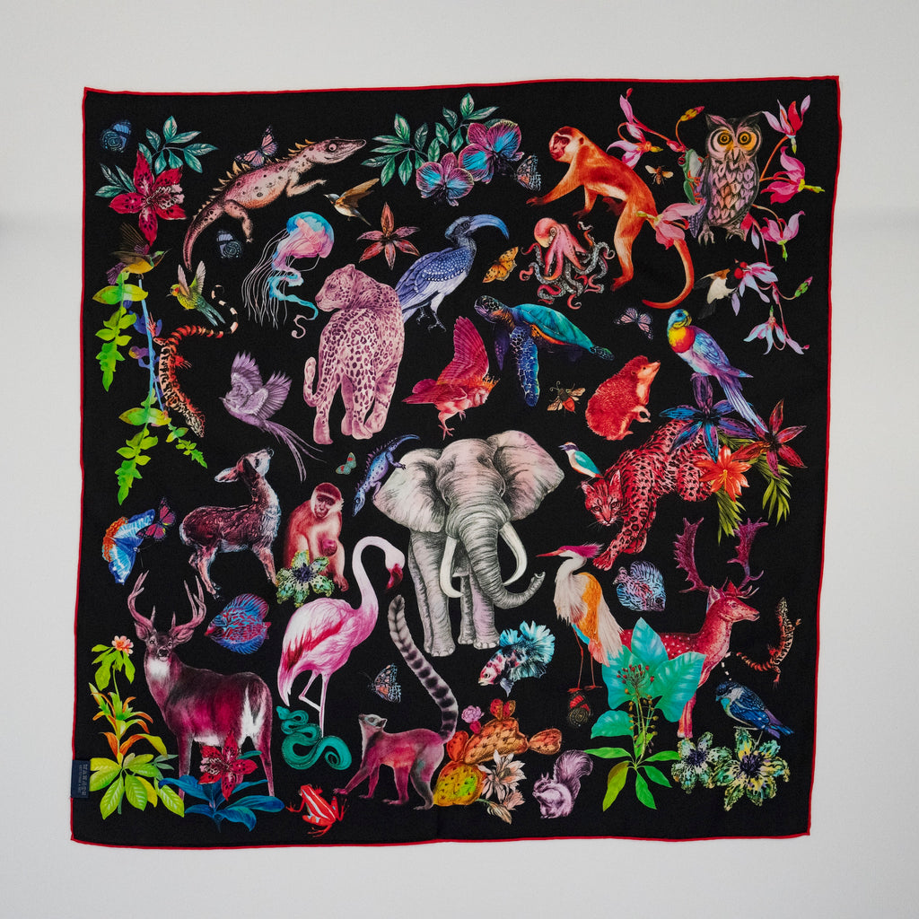 KAIYI 65x65CM 100% Twill Silk Double-sided Scarf for Woman Fashion and Gift (T65-03)