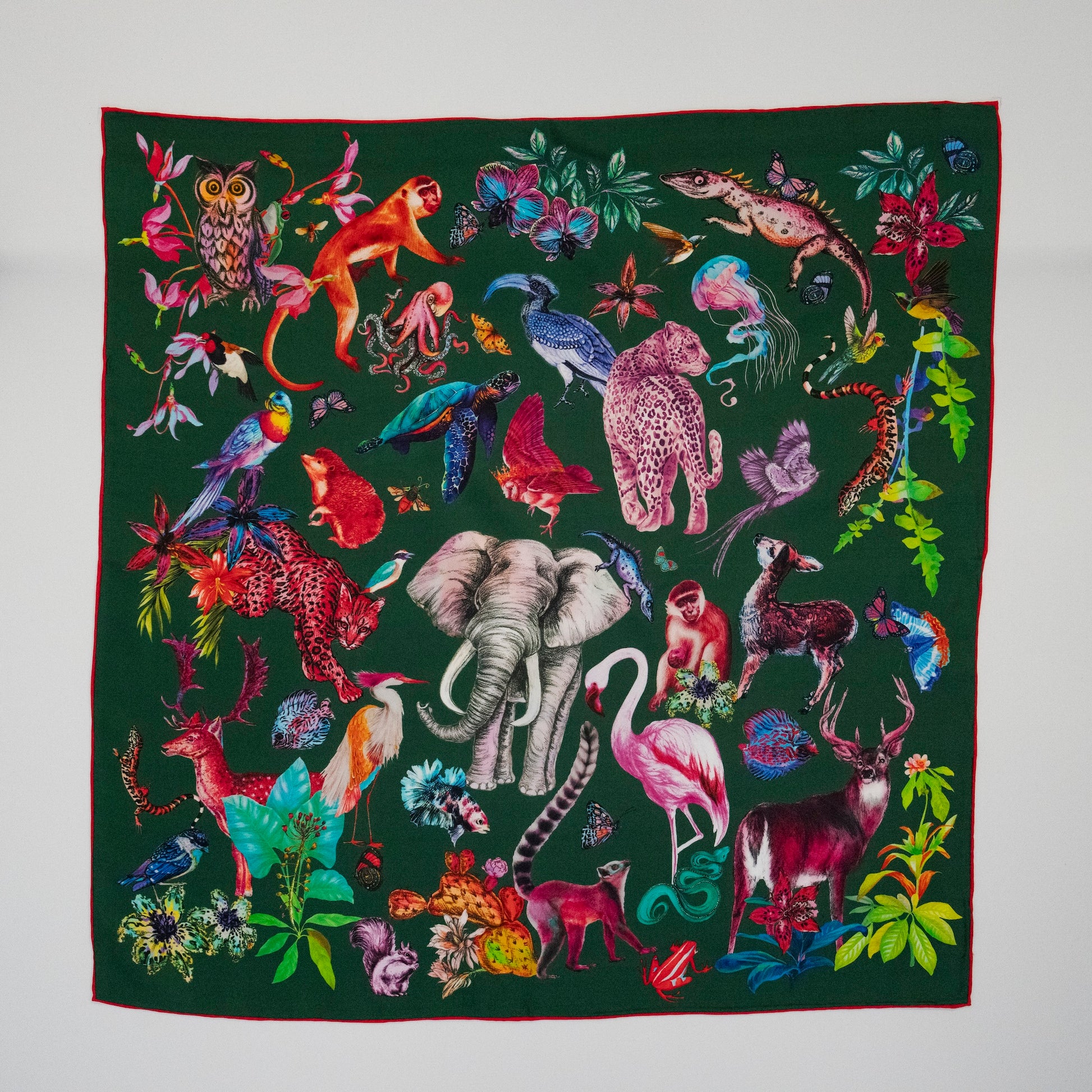 KAIYI 65x65CM 100% Twill Silk Double-sided Scarf for Woman Fashion and Gift (T65-03)