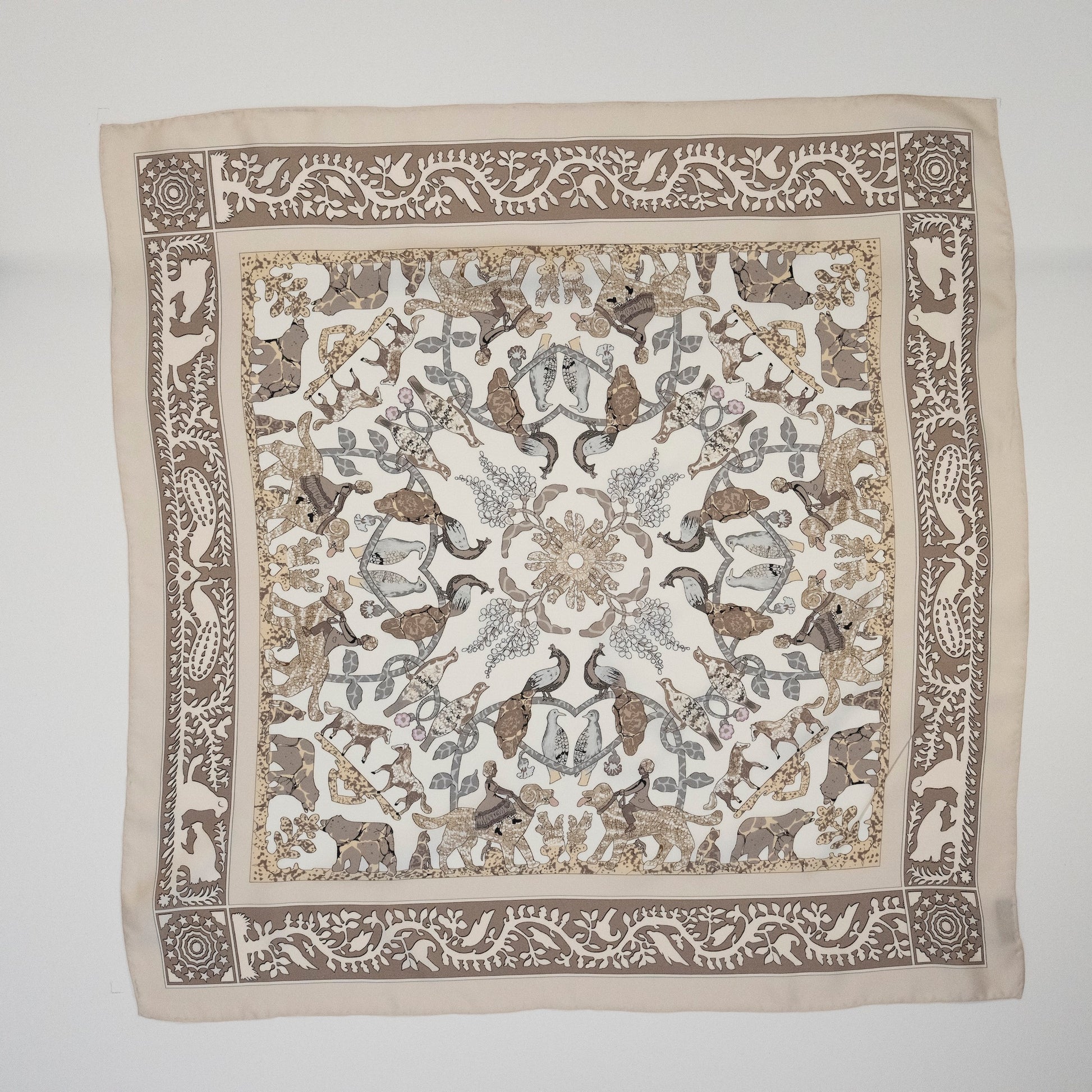 KAIYI 65x65CM 100% Twill Silk Double-sided Scarf for Woman Fashion and Gift (T65-04)