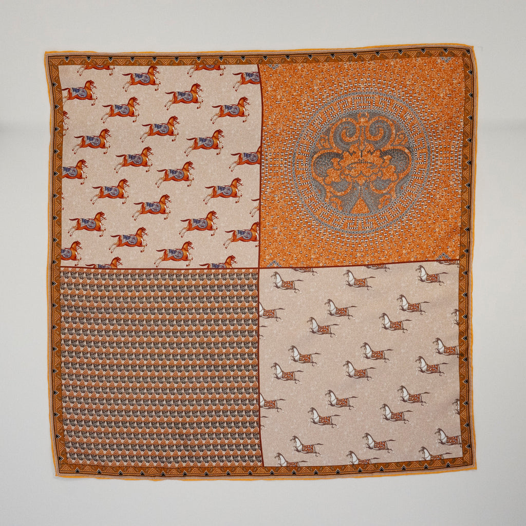 KAIYI 65x65CM 100% Twill Silk Double-sided Scarf for Woman Fashion and Gift (T65-05)