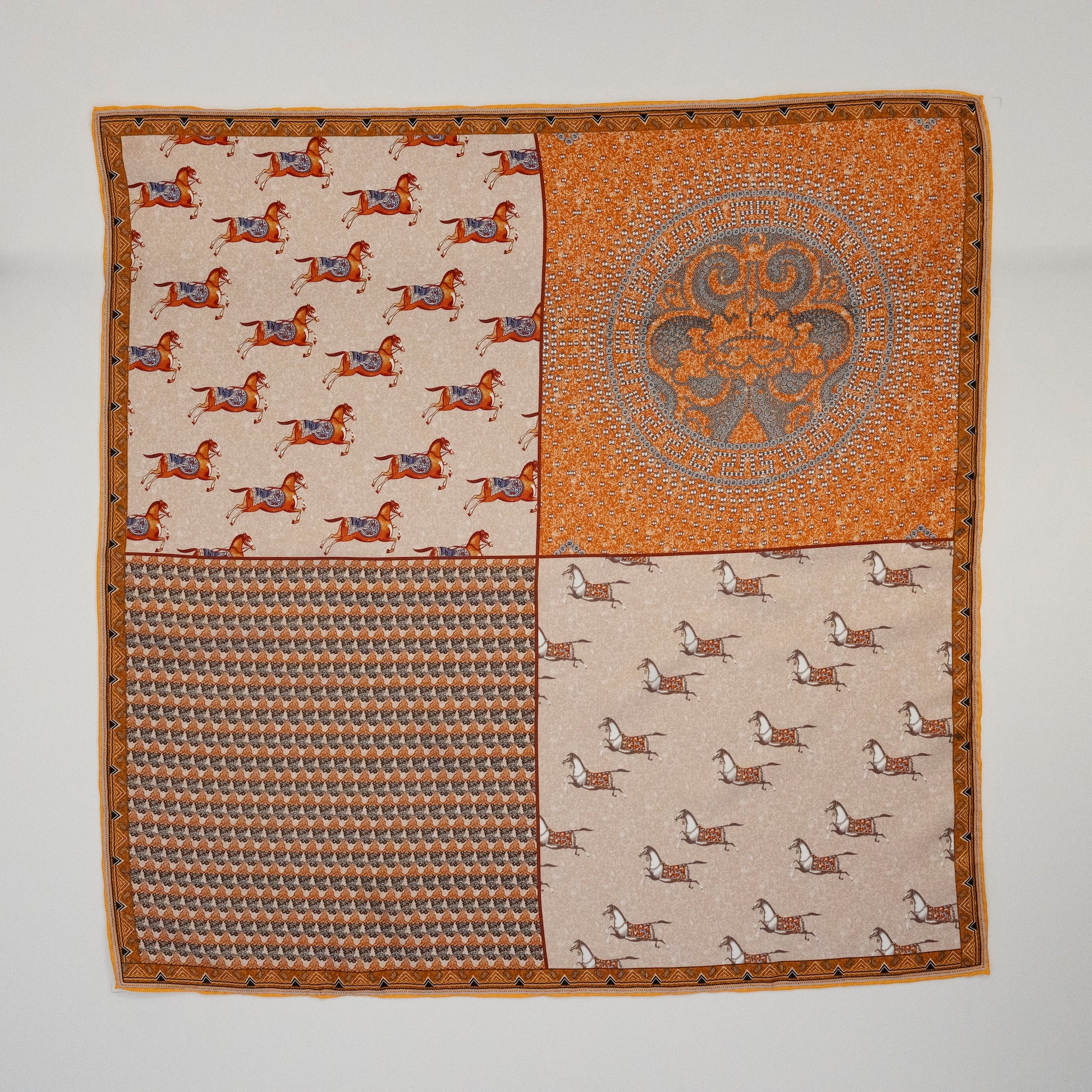 KAIYI 65x65CM 100% Twill Silk Double-sided Scarf for Woman Fashion and Gift (T65-05)