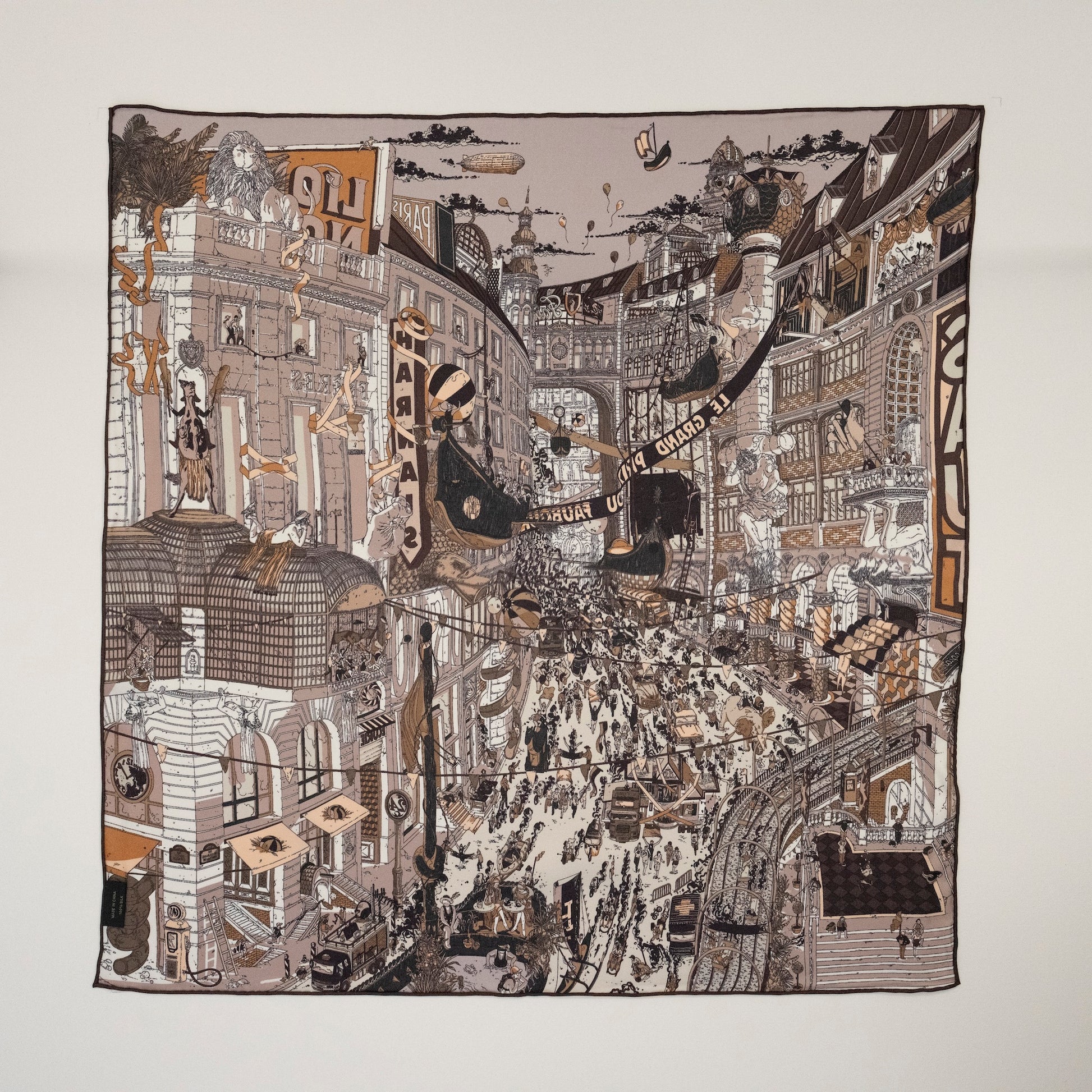 KAIYI 65x65CM 100% Twill Silk Double-sided Scarf for Woman Fashion and Gift (T65-08)
