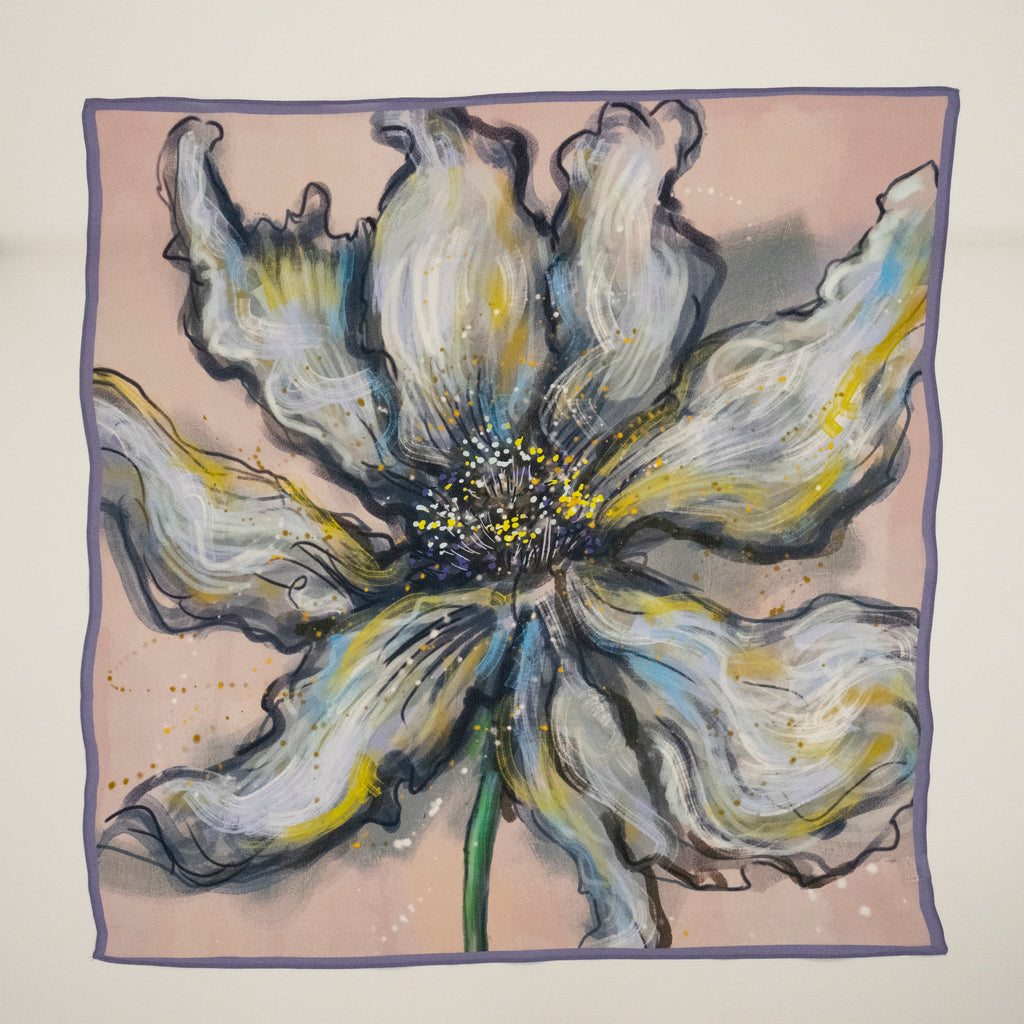 KAIYI 65x65CM Lightweight Crepe de Chine Silk Scarf for Summer Accessory and Gift (SZ65-03)