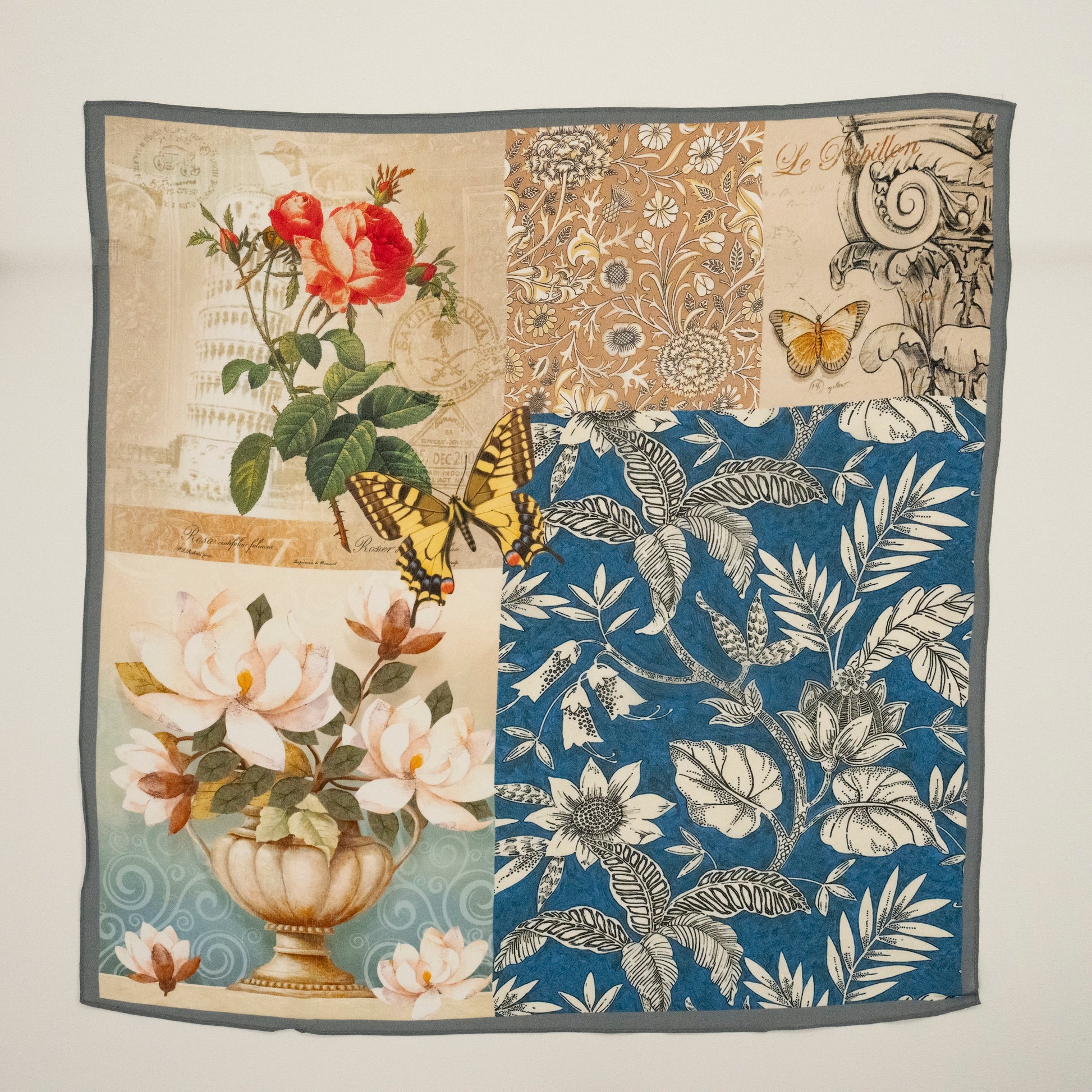 KAIYI 65x65CM Lightweight Crepe de Chine Silk Scarf for Summer Accessory and Gift (SZ65-05)