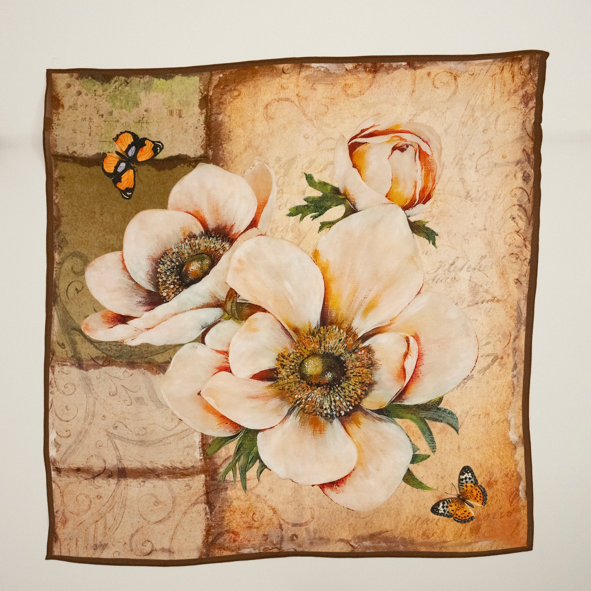 KAIYI 65x65CM Lightweight Crepe de Chine Silk Scarf for Summer Accessory and Gift (SZ65-07)