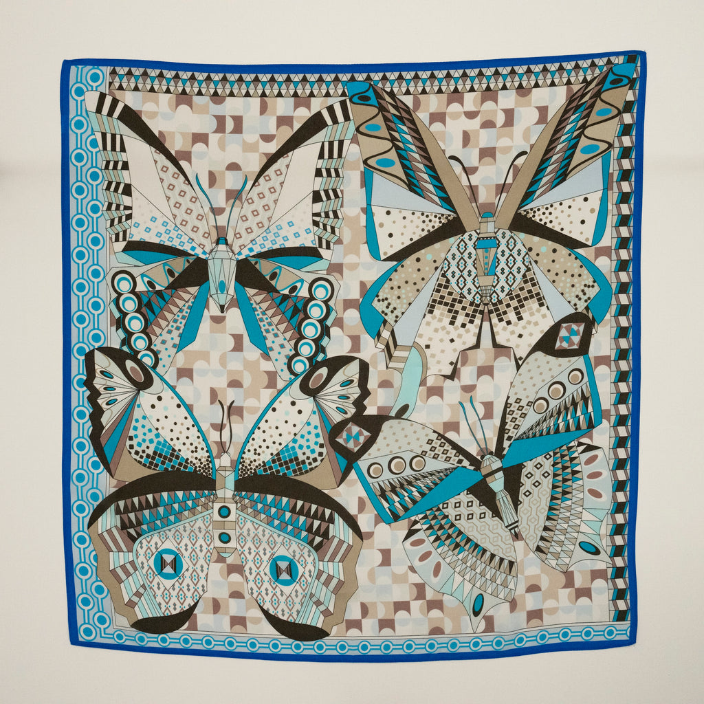 KAIYI 65x65CM Lightweight Crepe de Chine Silk Scarf for Summer Accessory and Gift (SZ65-14)