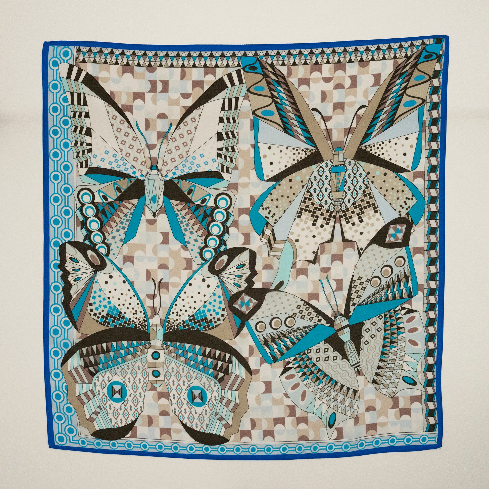 KAIYI 65x65CM Lightweight Crepe de Chine Silk Scarf for Summer Accessory and Gift (SZ65-14)