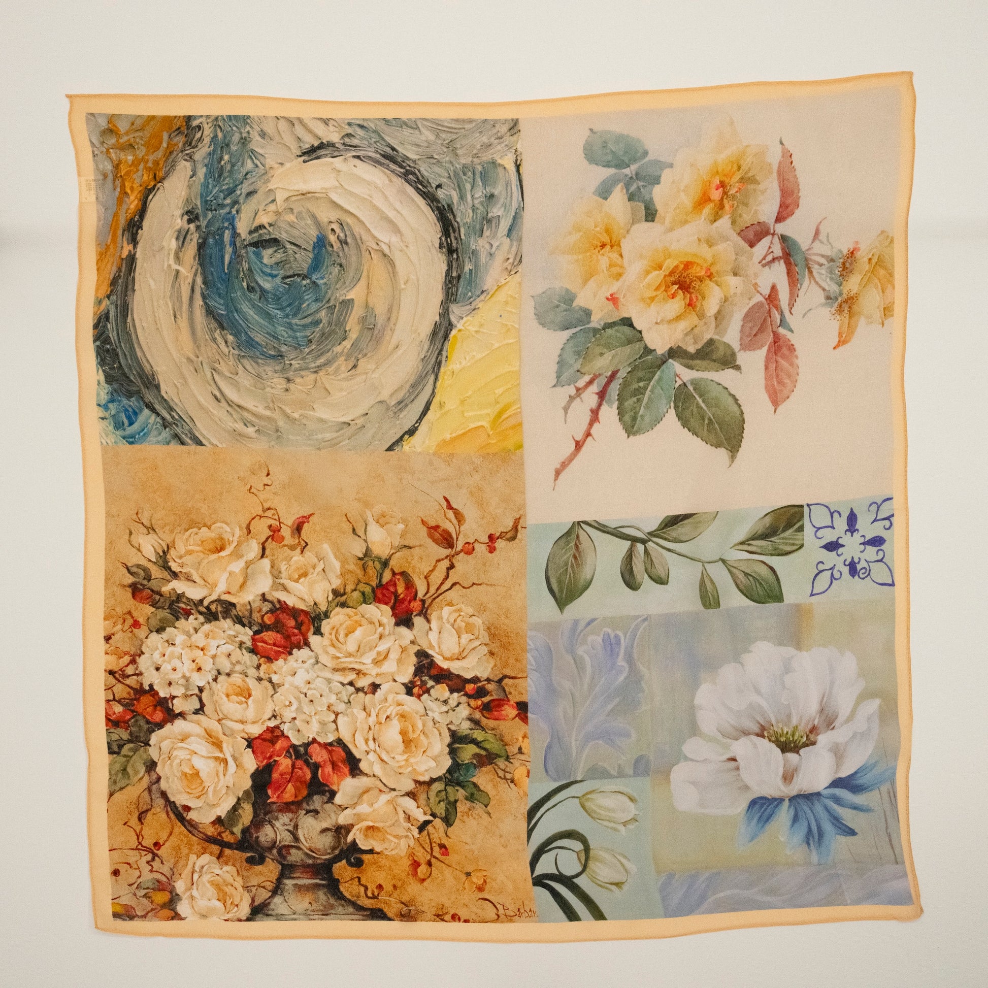 KAIYI 65x65CM Lightweight Crepe de Chine Silk Scarf for Summer Accessory and Gift (SZ65-15)