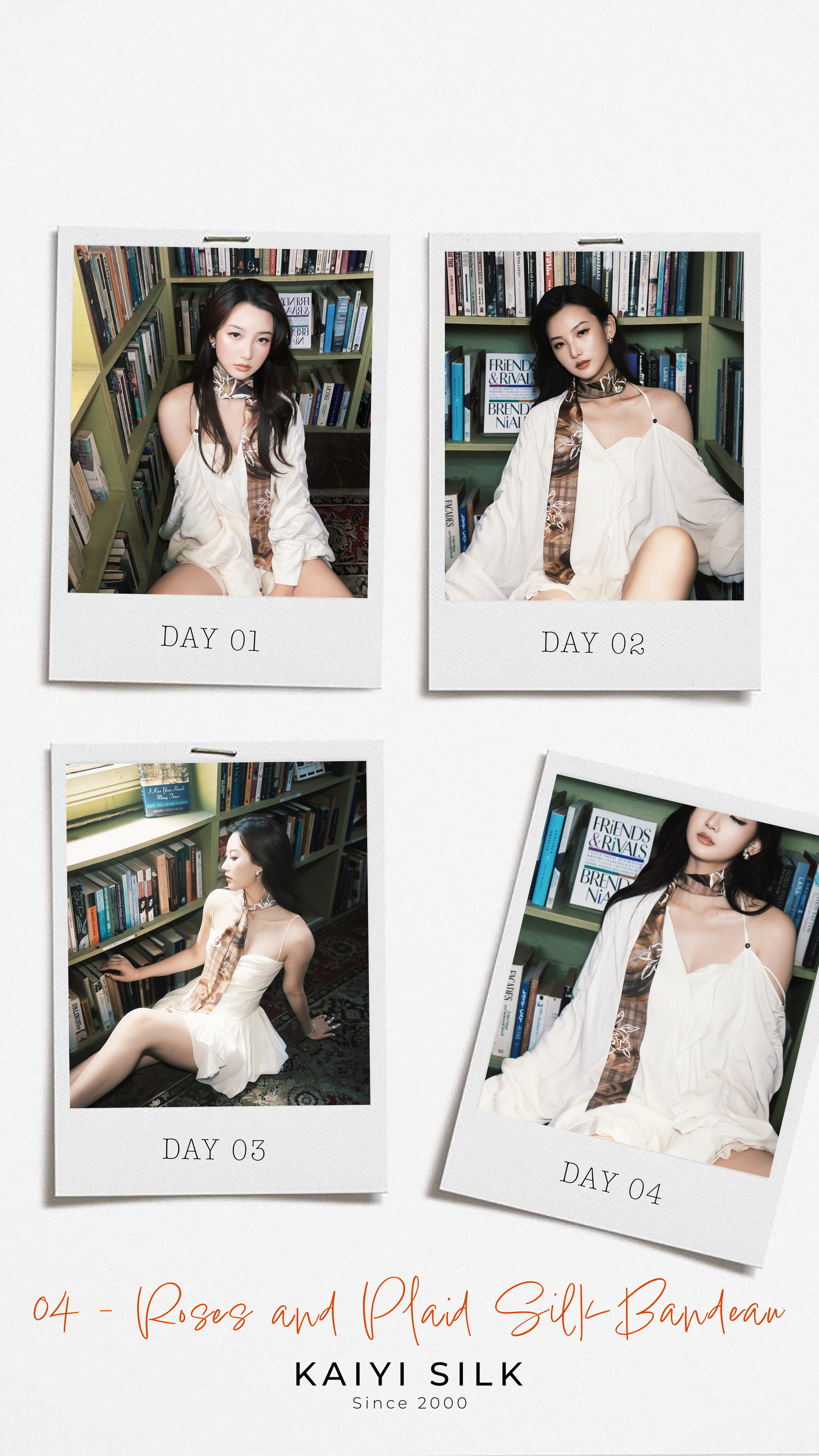 MOOD BOARD 04 - Roses and Plaid Silk Bandeau