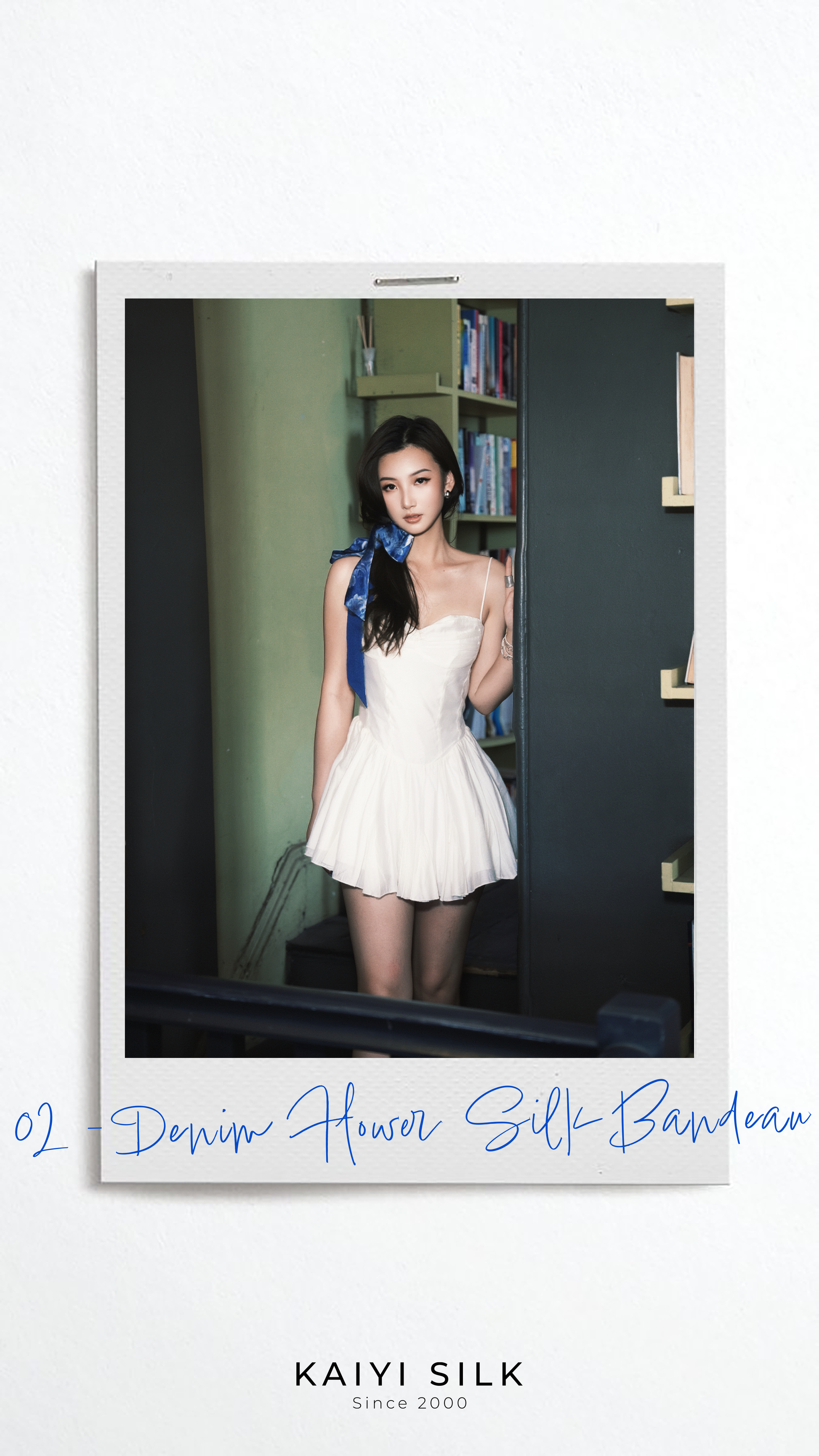 MOOD BOARD 02 - Denim Flower Silk Bandeau