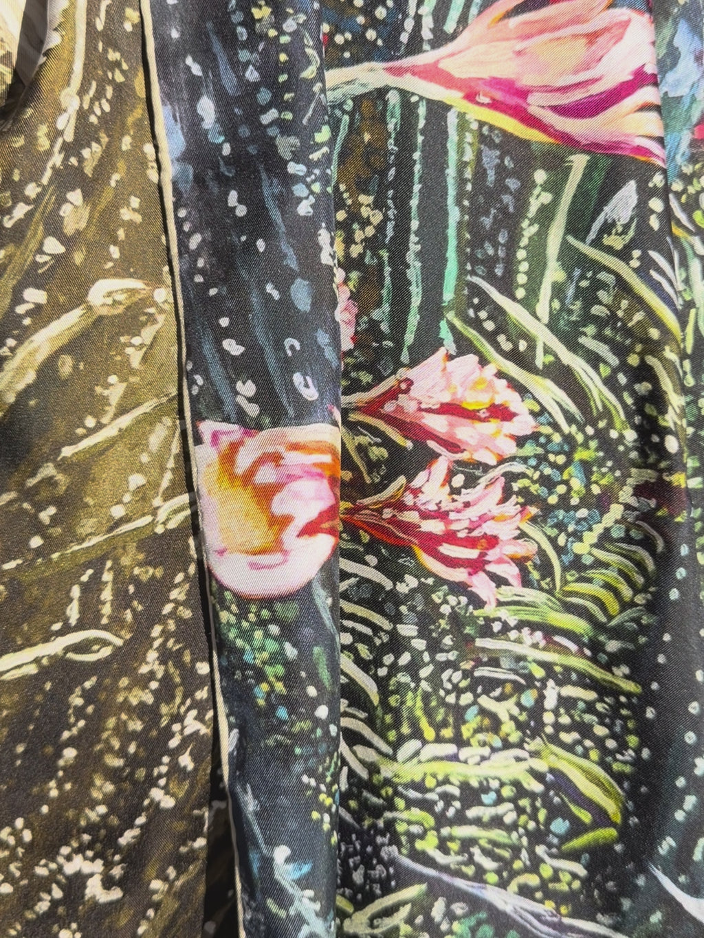 "Thorn In My Side" 90x90cm Reversible Silk Scarf