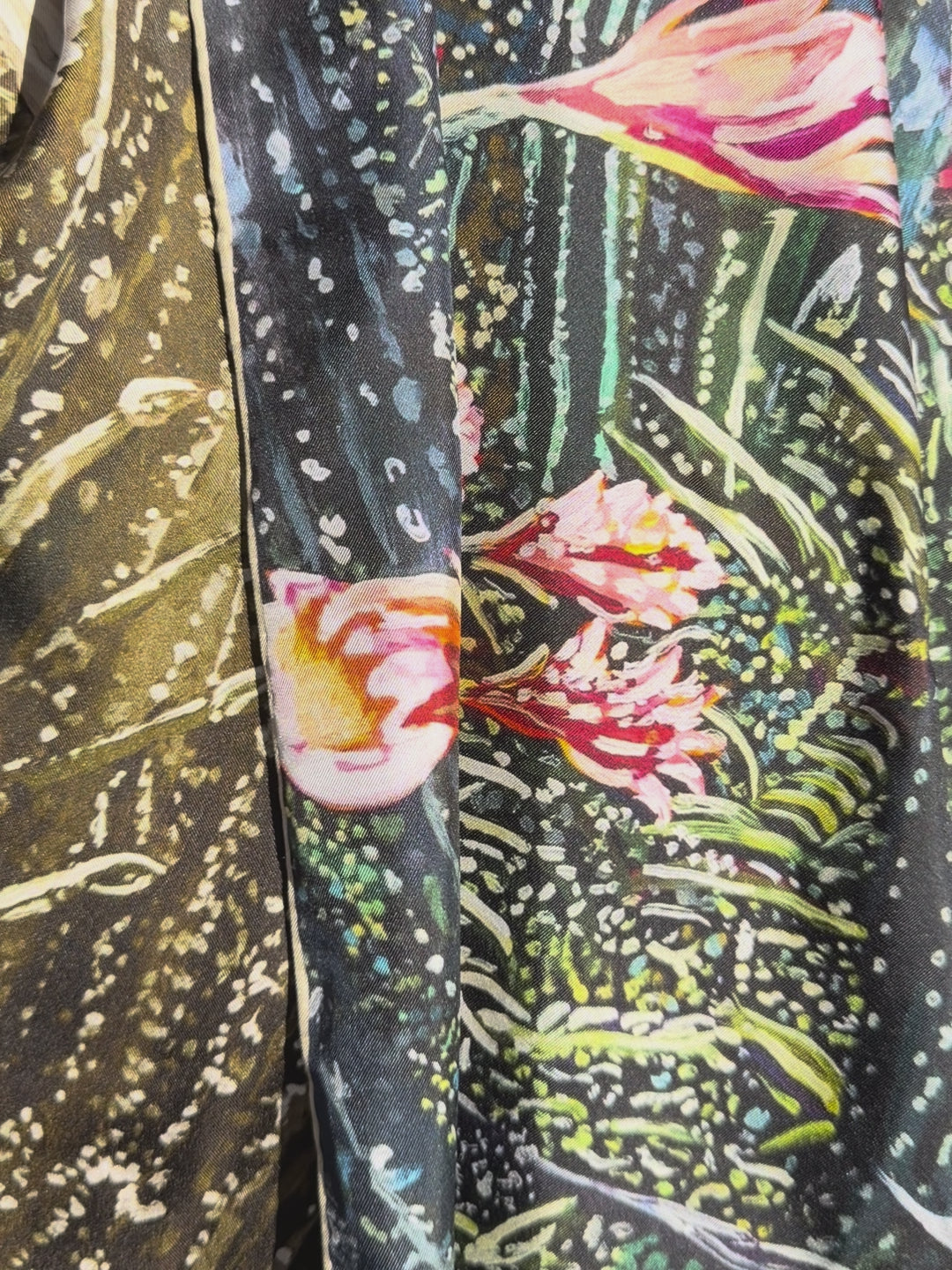 "Thorn In My Side" 90x90cm Reversible Silk Scarf